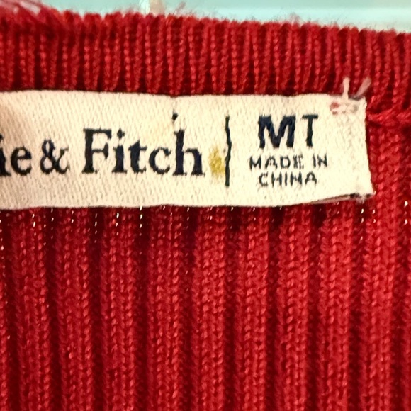 Abercrombie & Fitch - Red Long Sleeve Dress - New Without Tags - Size M TALL - Picture 7 of 7